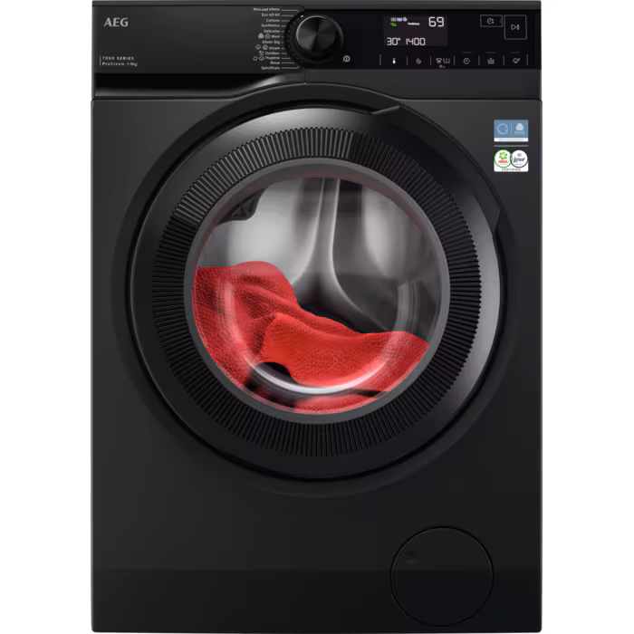 AEG LFR73944E ProSteam Πλυντήριο Ρούχων 9kg, 1400 στροφές, με Ατμό, Α, Μαύρο