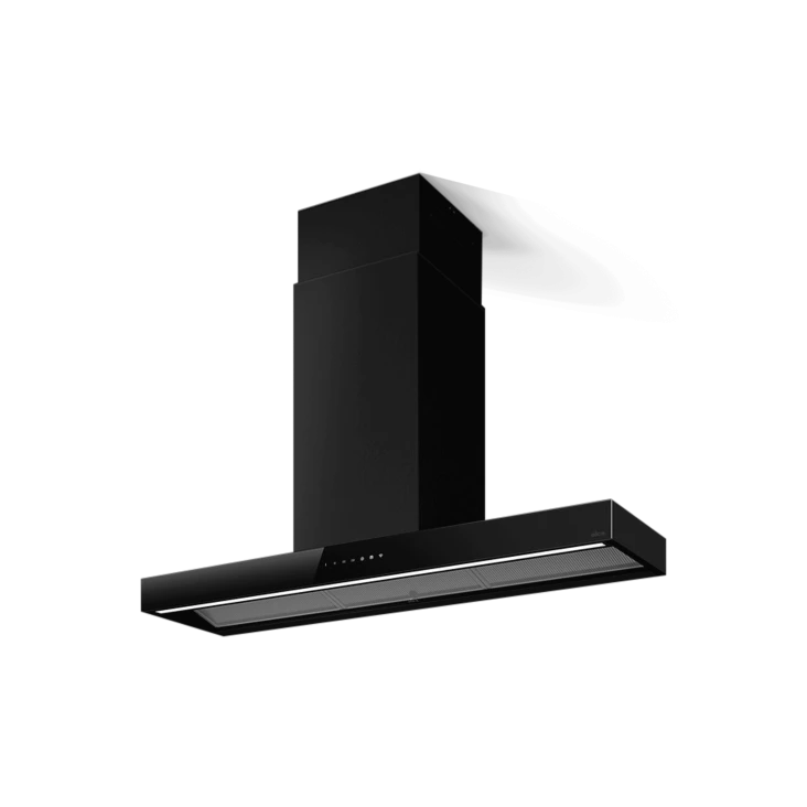 Elica HAIKU DRY ISL @ BLRO/A/120x32 Aπορροφητήρας Καμινάδα, Π120εκ, Wifi & Hob2Hood, A+, Μαύρος