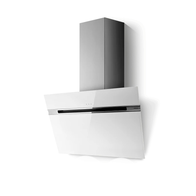 Elica STRIPE @ WH/A/80 Απορροφητήρας Καμινάδα, Π80εκ, Wifi & Hob2Hood, B, White Glass