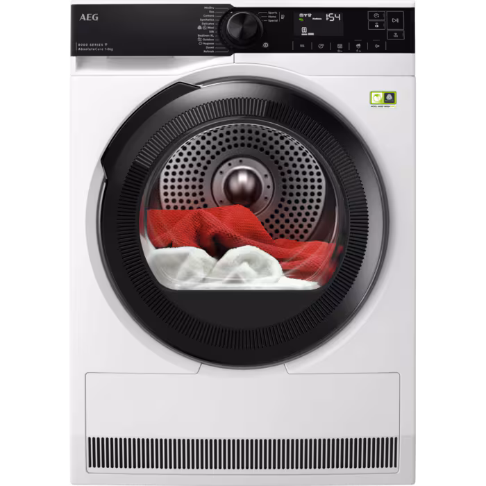 AEG TR8384CE Στεγνωτήριο Ρούχων 8kg, με Αντλία θερμότητας, Wifi, Β, Λευκό