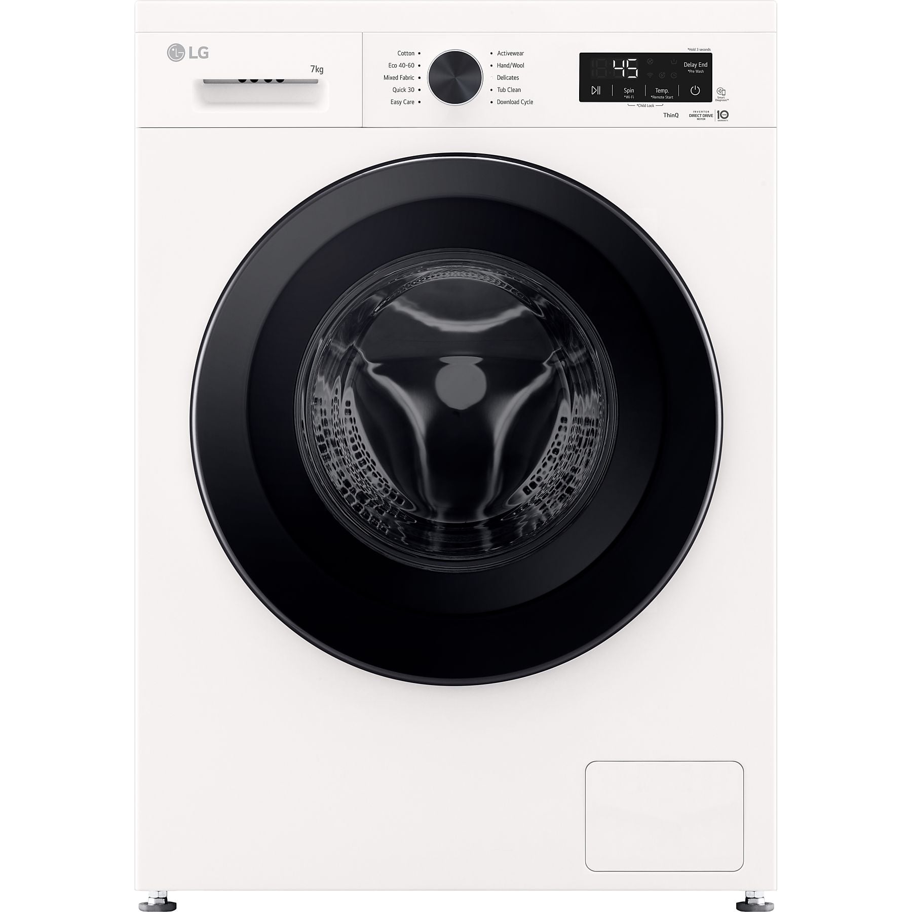 LG F2X10S7NWK Πλυντήριο Ρούχων 7kg, 1200 Στροφών, με Ατμό & Wifi, A, Λευκό