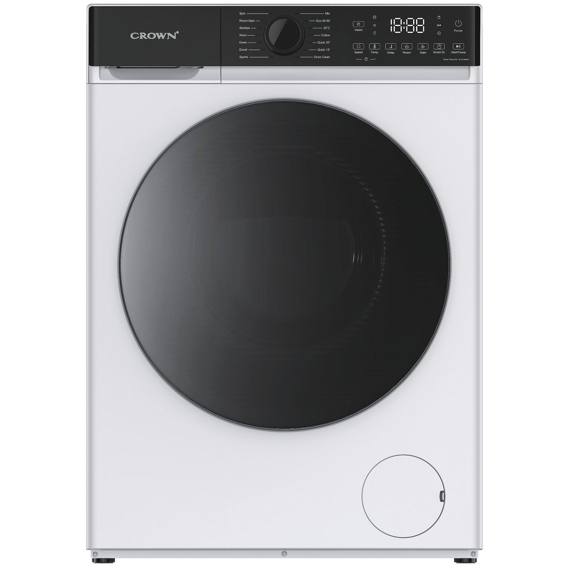 Crown CWM8512JW Πλυντήριο Ρούχων 8kg, 1200 Στροφών, με Ατμό, Α, Λευκό
